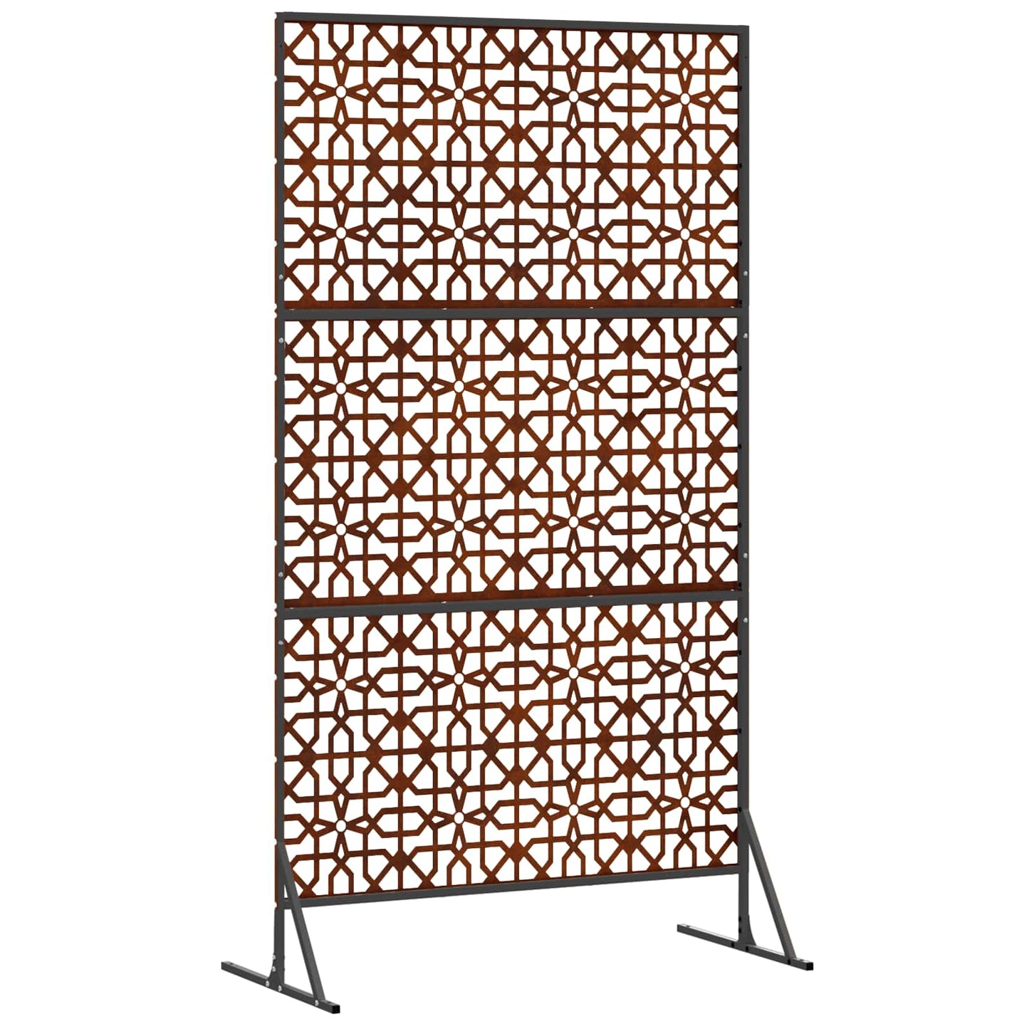 Sichtschutz 100 x 50 x 180 cm Wetterfeststahl Rostoptik
