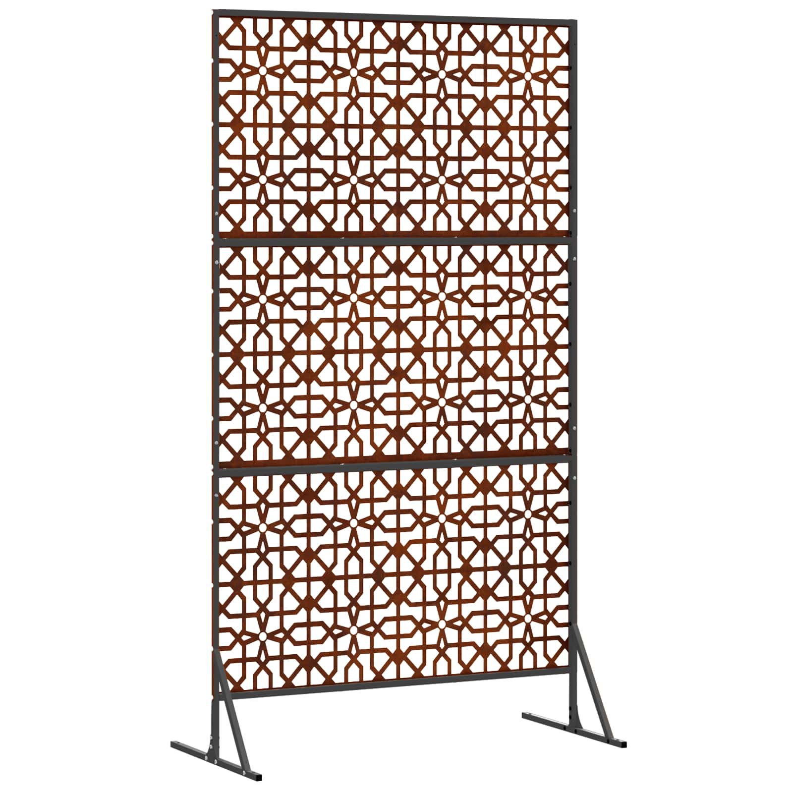 Sichtschutz 100 x 50 x 180 cm Wetterfeststahl Rostoptik