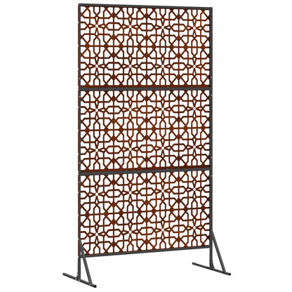 Sichtschutz 100 x 50 x 180 cm Wetterfeststahl Rostoptik
