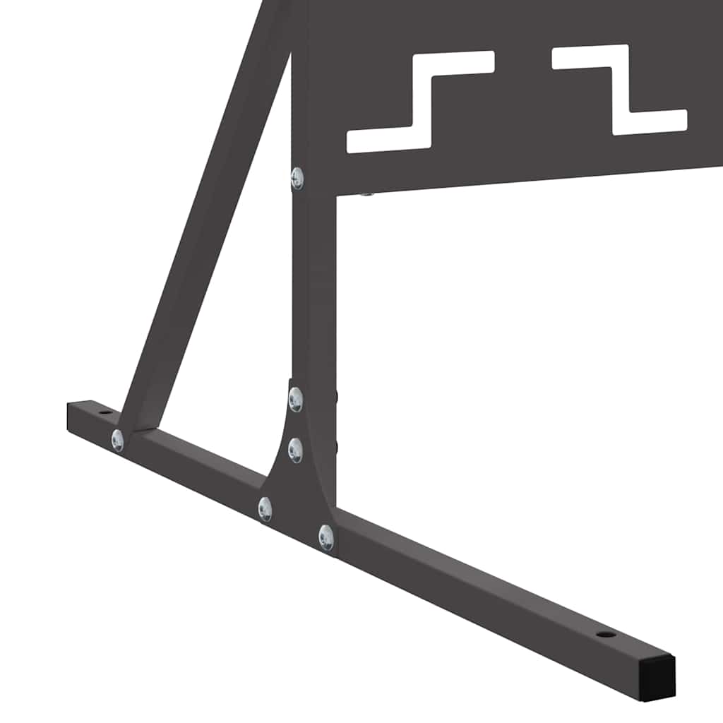 Sichtschutz 100 x 50 x 180 cm Stahl Schwarz