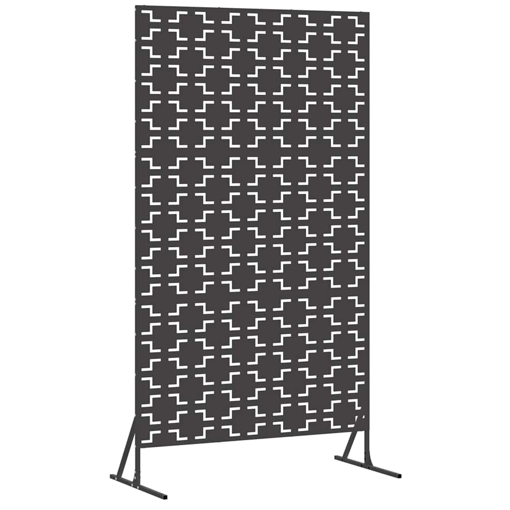Sichtschutz 100 x 50 x 180 cm Stahl Schwarz