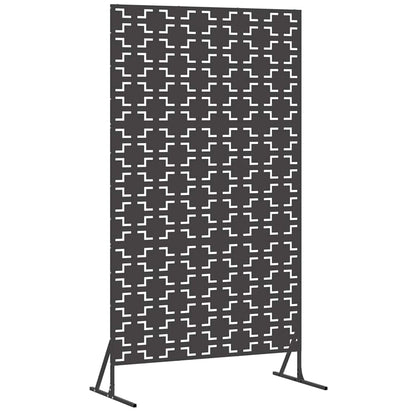 Sichtschutz 100 x 50 x 180 cm Stahl Schwarz