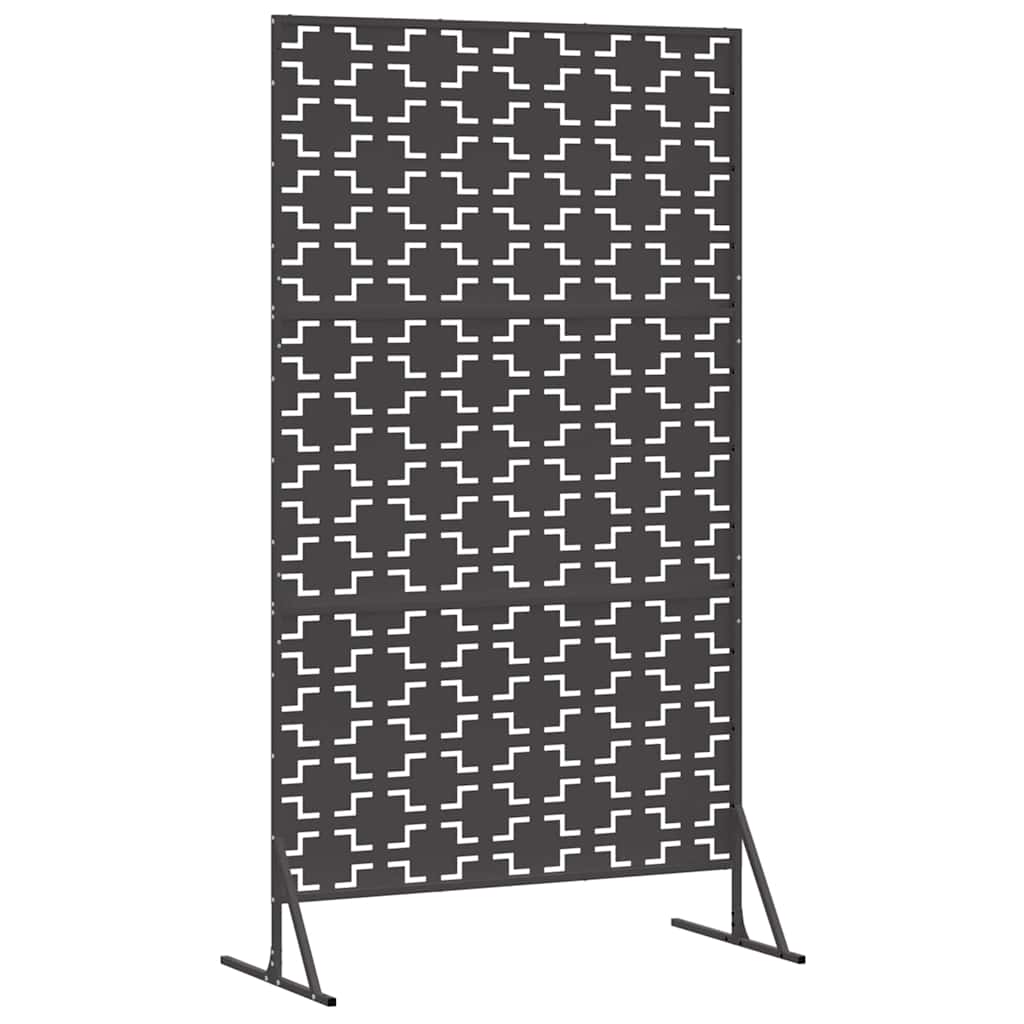 Sichtschutz 100 x 50 x 180 cm Stahl Schwarz