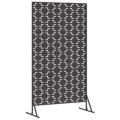 Sichtschutz 100 x 50 x 180 cm Stahl Schwarz