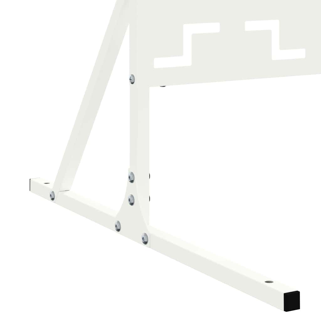 Sichtschutz 100 x 50 x 180 cm Stahl Weiß