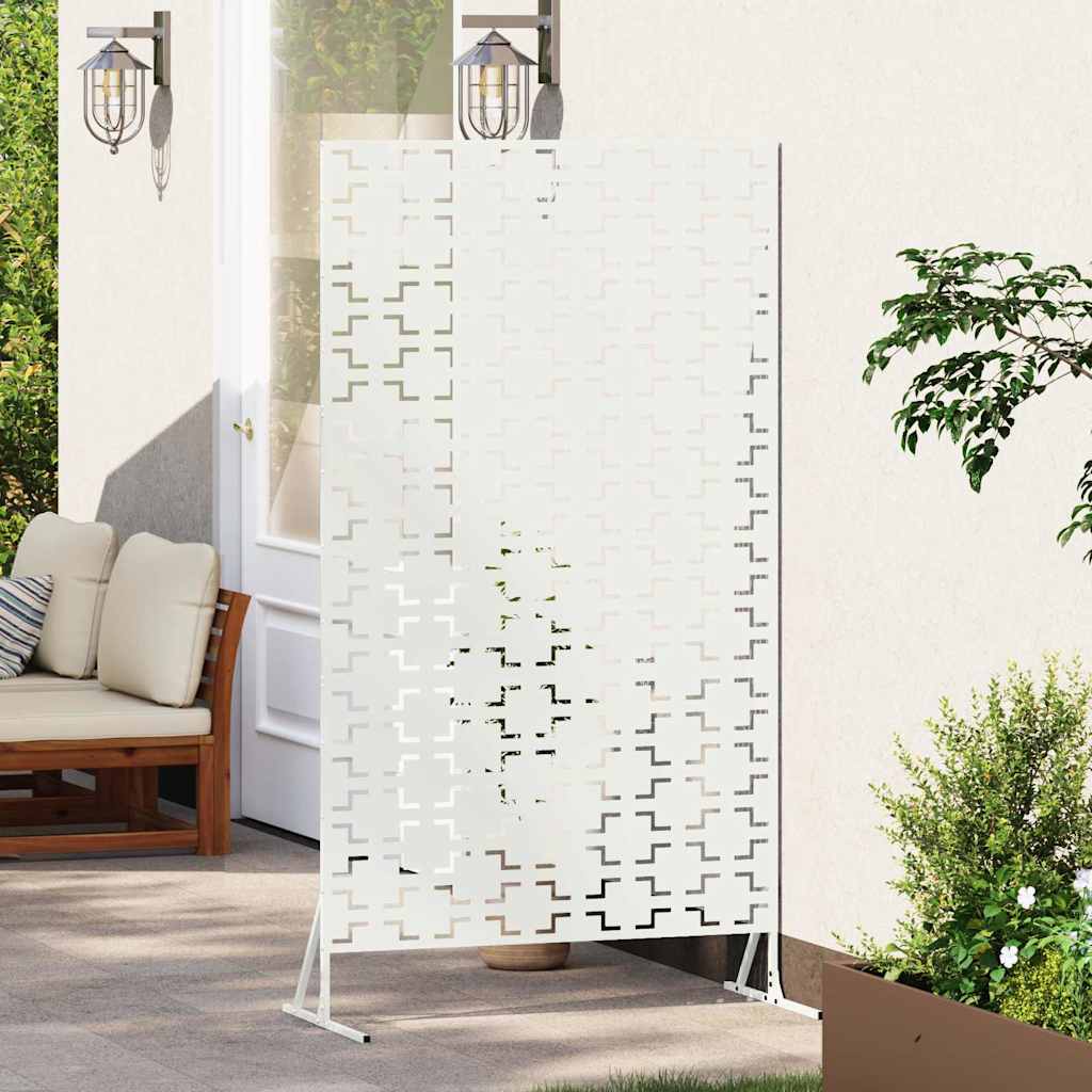 Sichtschutz 100 x 50 x 180 cm Stahl Weiß