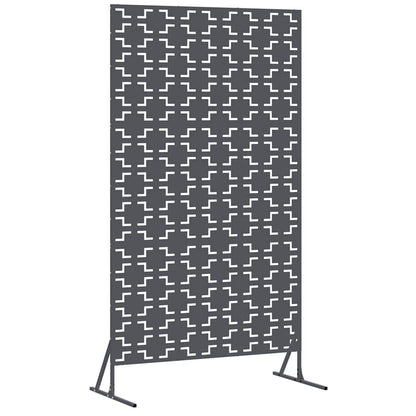 Sichtschutz 100 x 50 x 180 cm Stahl Anthrazit