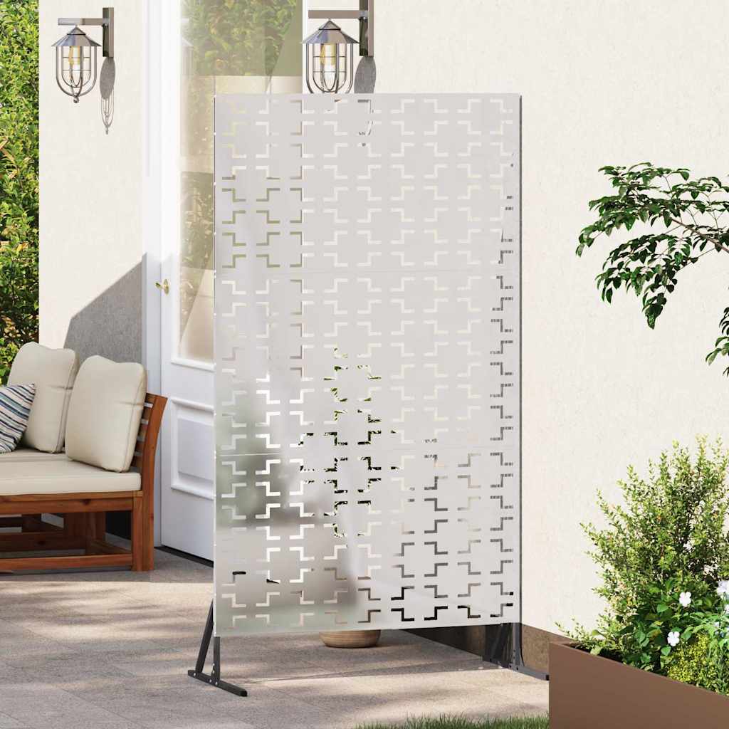 Sichtschutz 100 x 50 x 180 cm Edelstahl Silber