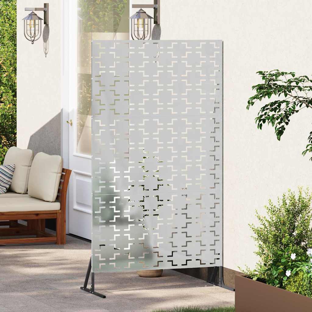 Sichtschutz 100 x 50 x 180 cm Verzinkter Stahl Silber