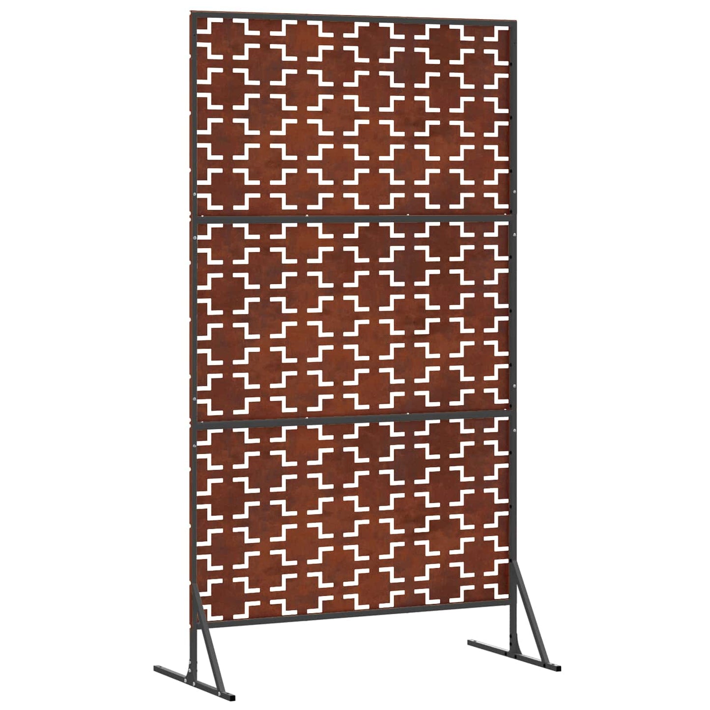 Sichtschutz 100 x 50 x 180 cm Wetterfeststahl Rostoptik