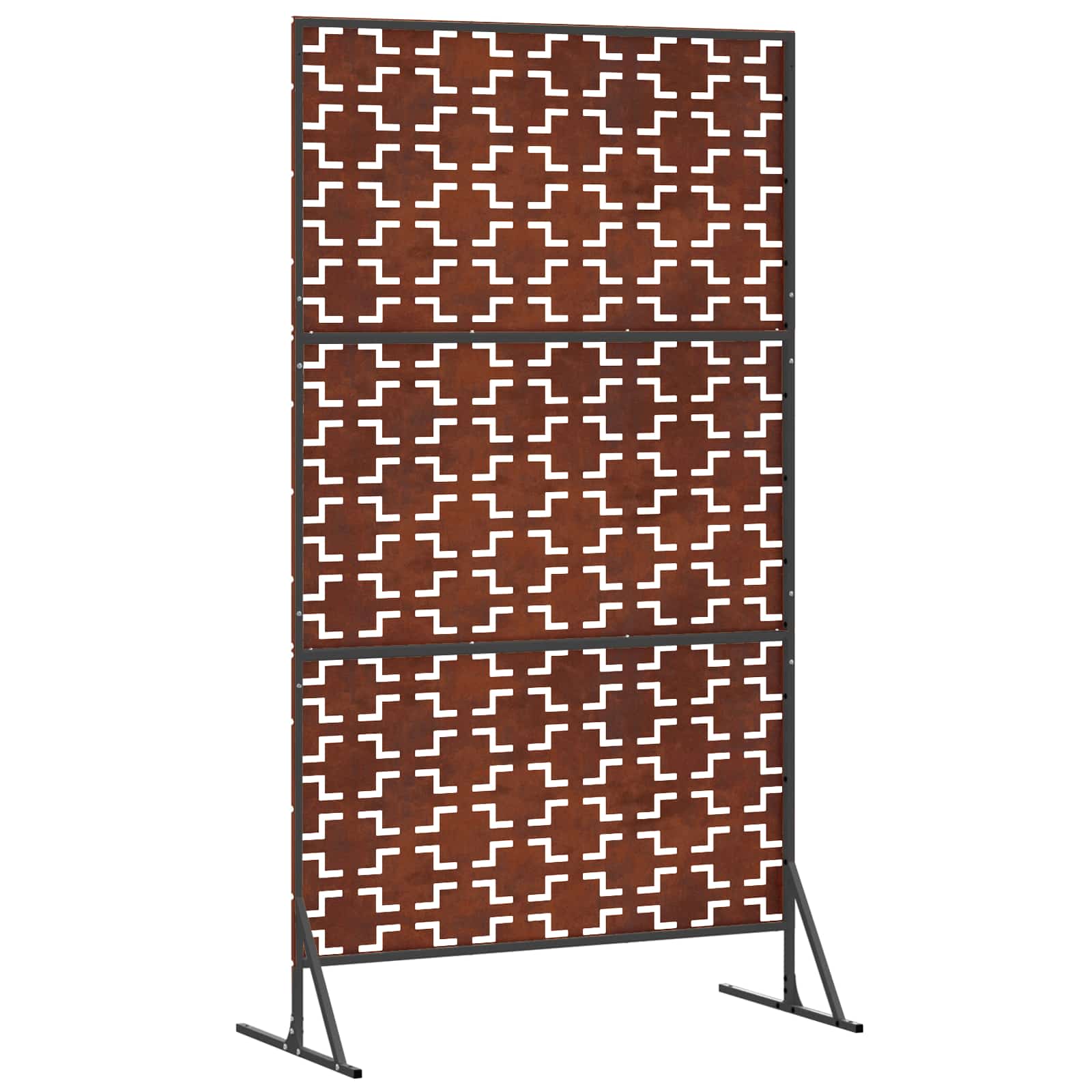 Sichtschutz 100 x 50 x 180 cm Wetterfeststahl Rostoptik