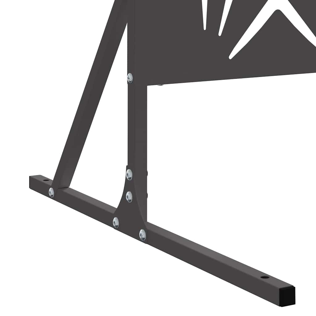 Sichtschutz 100 x 50 x 180 cm Stahl Schwarz