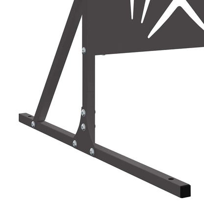 Sichtschutz 100 x 50 x 180 cm Stahl Schwarz