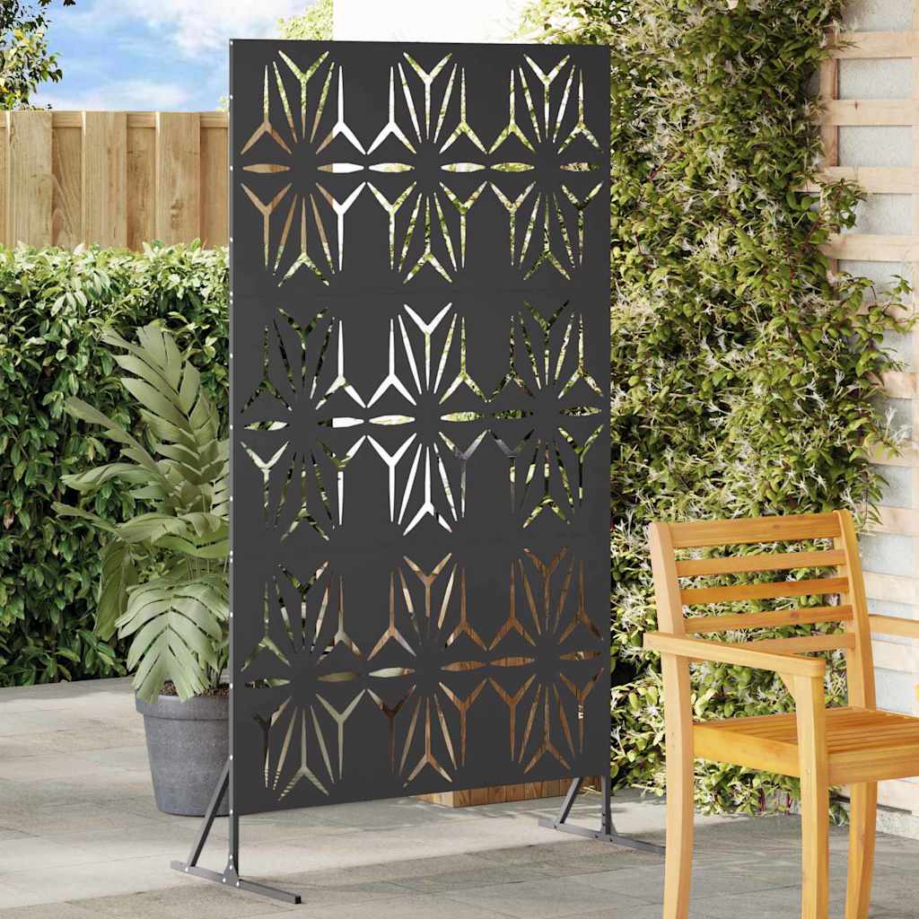 Sichtschutz 100 x 50 x 180 cm Stahl Schwarz