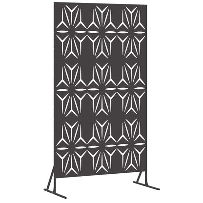 Sichtschutz 100 x 50 x 180 cm Stahl Schwarz