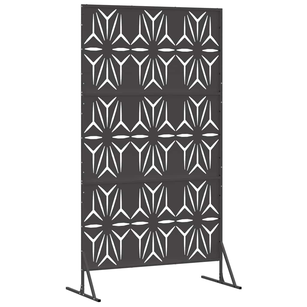 Sichtschutz 100 x 50 x 180 cm Stahl Schwarz