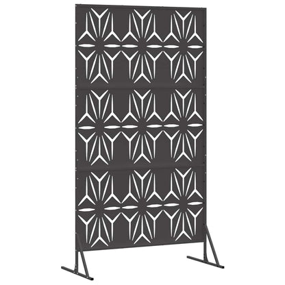 Sichtschutz 100 x 50 x 180 cm Stahl Schwarz