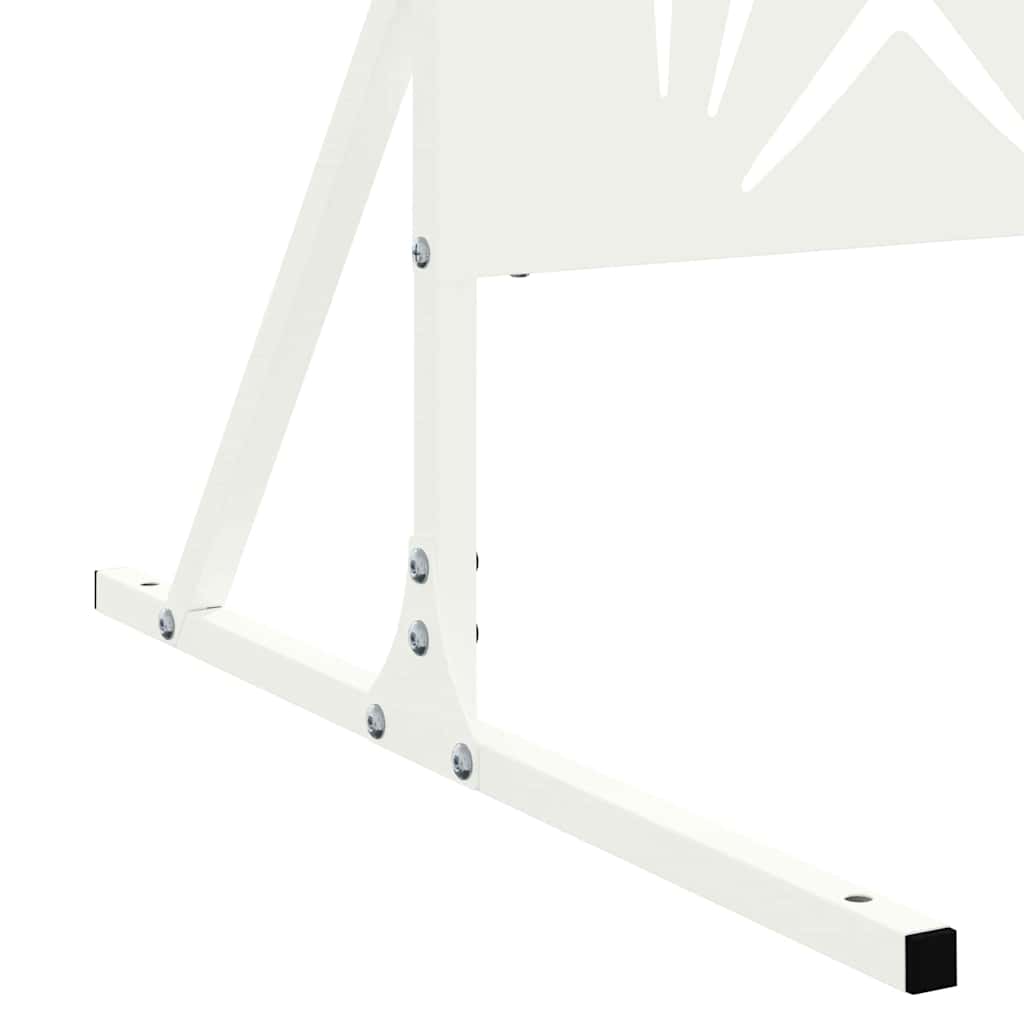Sichtschutz 100 x 50 x 180 cm Stahl Weiß