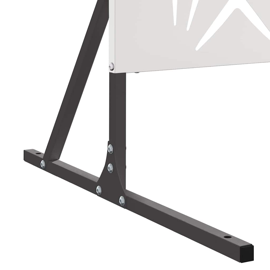 Sichtschutz 100 x 50 x 180 cm Edelstahl Silber