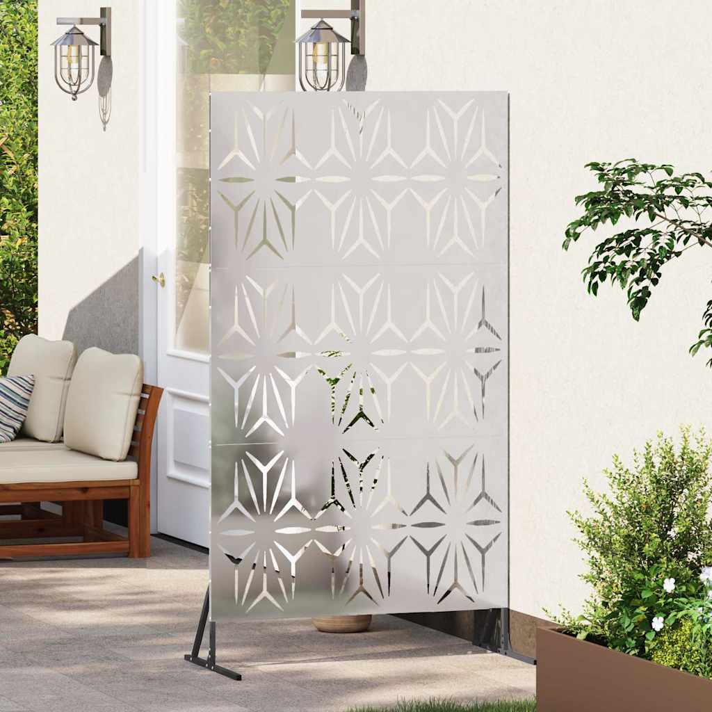 Sichtschutz 100 x 50 x 180 cm Edelstahl Silber