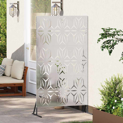 Sichtschutz 100 x 50 x 180 cm Edelstahl Silber