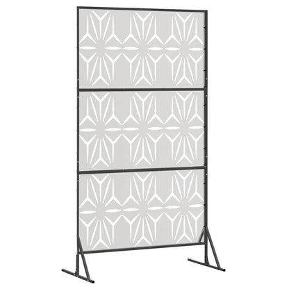 Sichtschutz 100 x 50 x 180 cm Edelstahl Silber