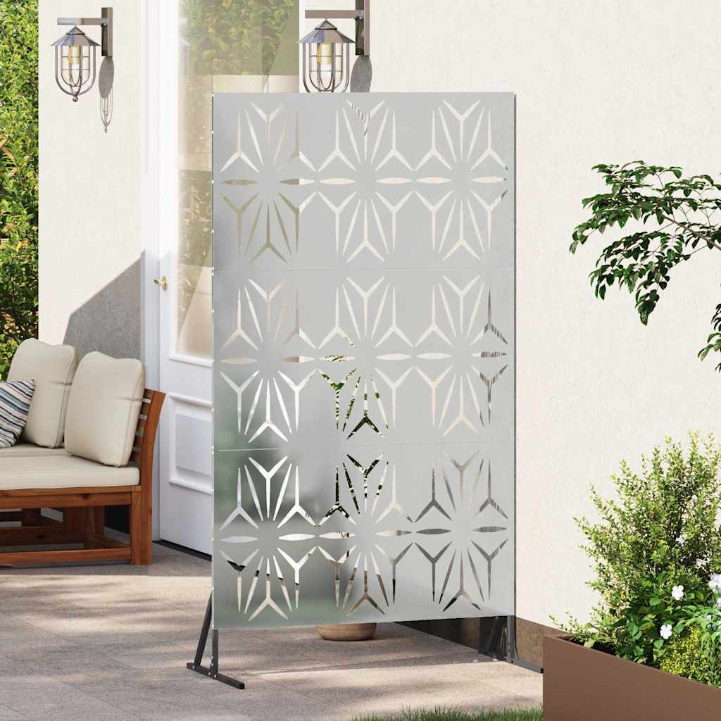 Sichtschutz 100 x 50 x 180 cm Verzinkter Stahl Silber