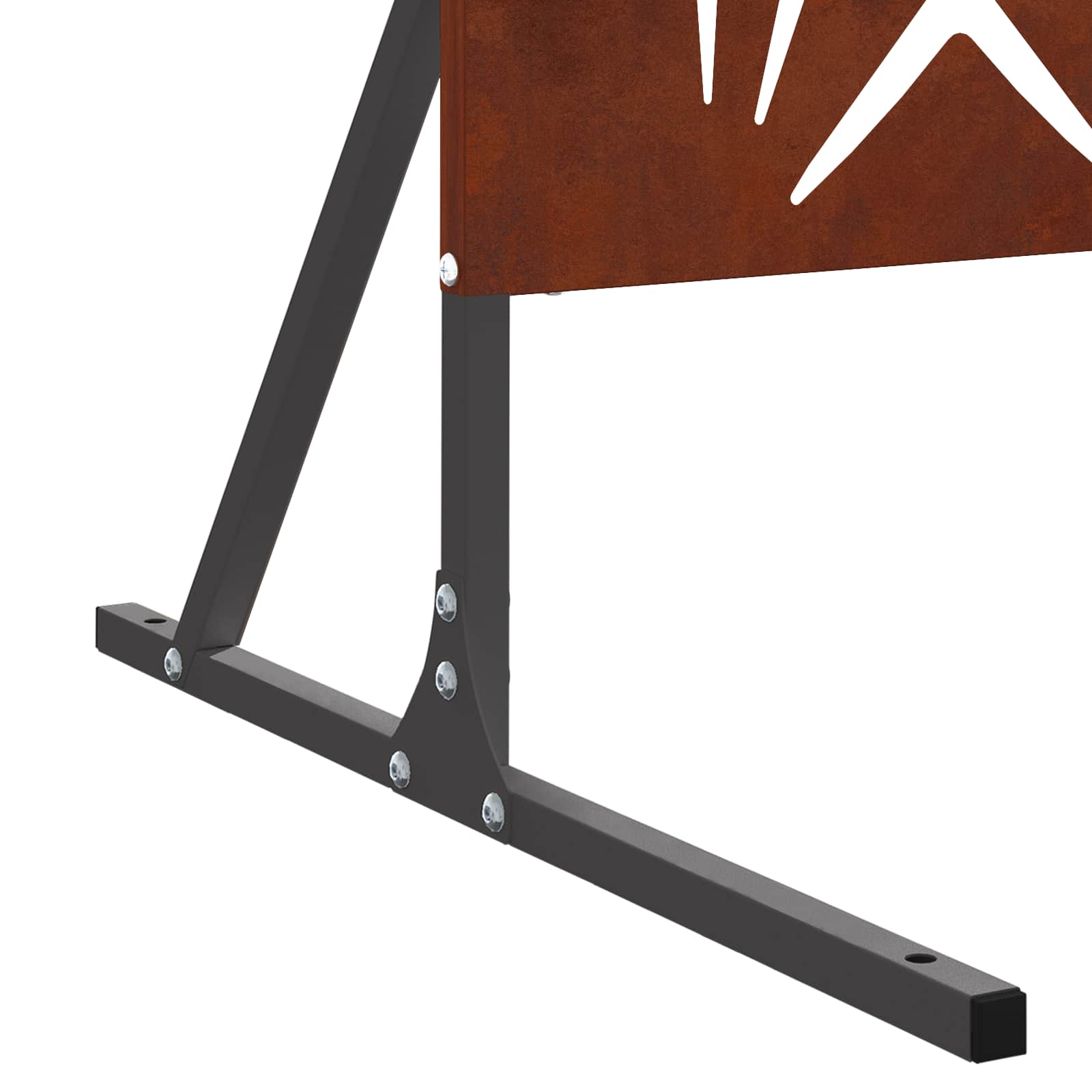 Sichtschutz 100 x 50 x 180 cm Wetterfeststahl Rostoptik