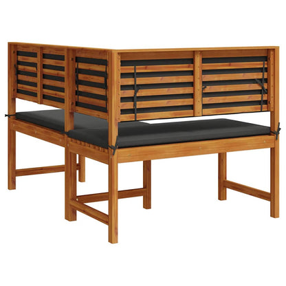 Gartenstuhl mit Kissen Braun 140 x 100 x 91cm Massivholz Akazie