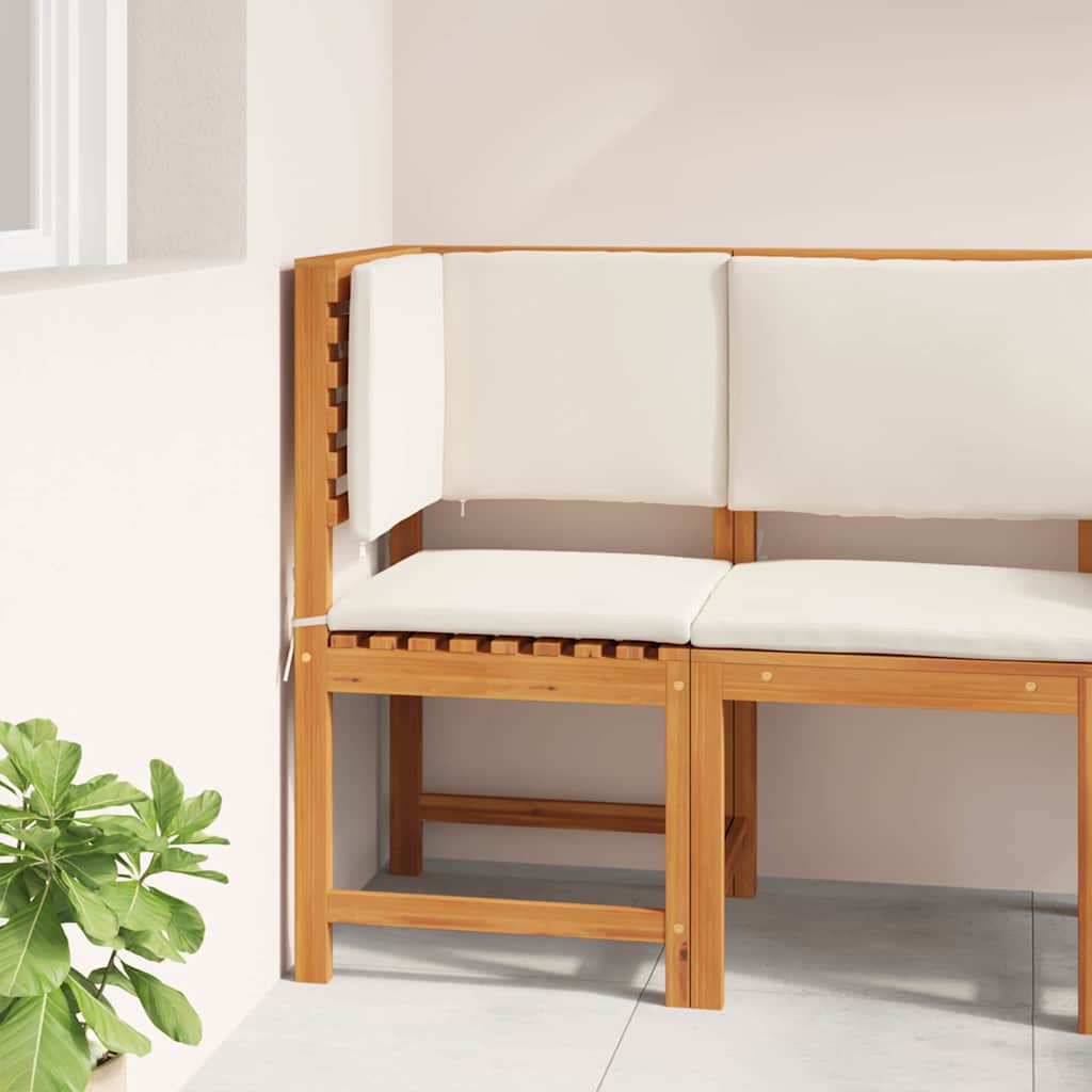 Gartenstuhl mit Kissen Braun 50 x 50 x 91cm Massivholz Akazie