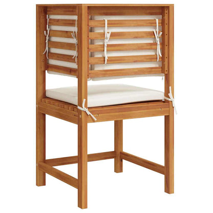 Gartenstuhl mit Kissen Braun 50 x 50 x 91cm Massivholz Akazie