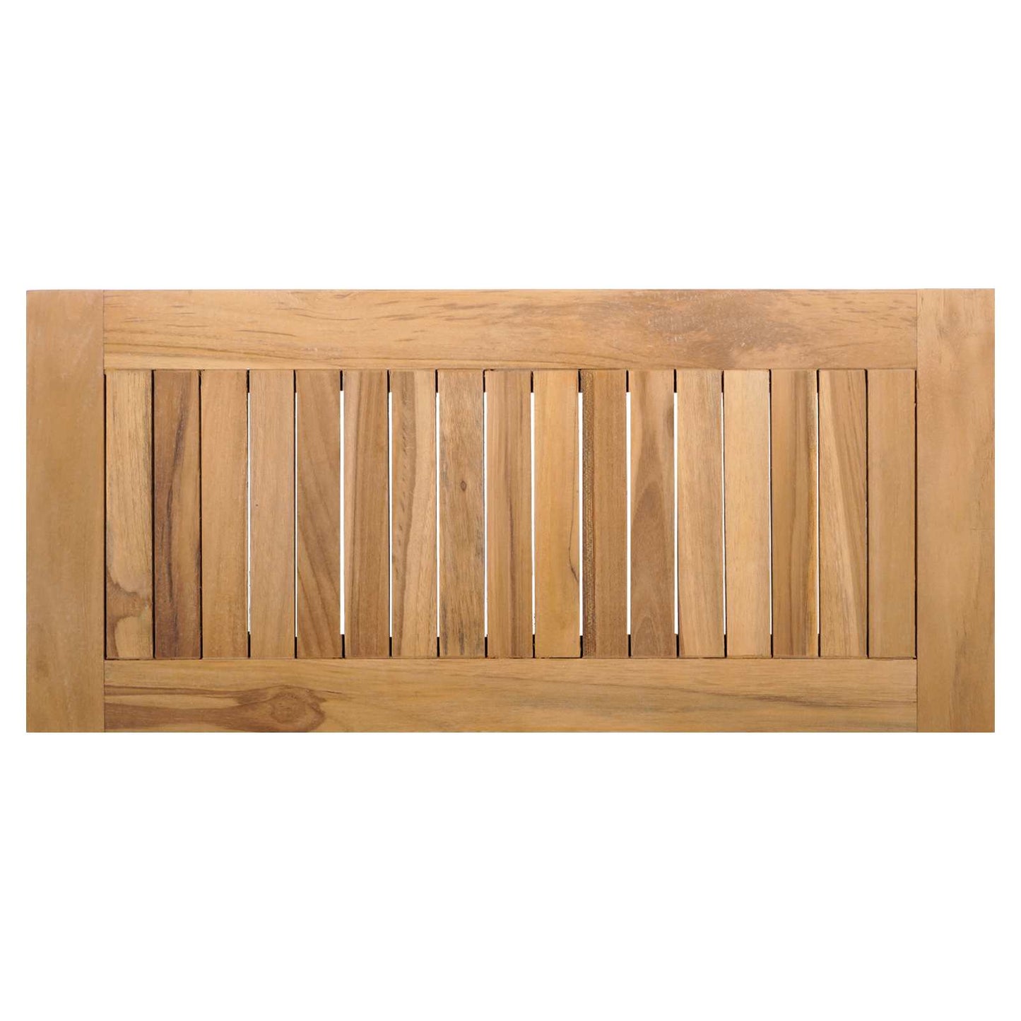 Gartenbank und Tischset 2 stk. Creme und Braun Massivholz Teak