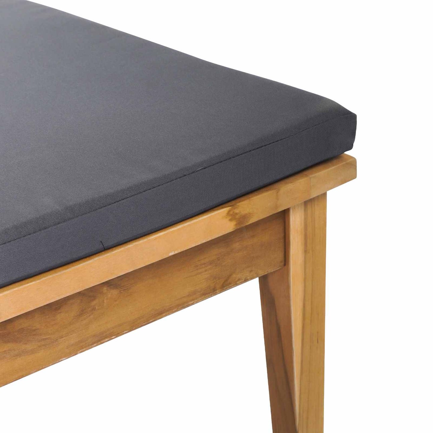 Gartenbank und Tischset 2 stk. Grau und Braun Massivholz Teak