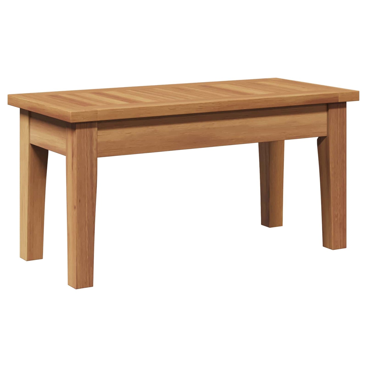 Gartenbank und Tischset 2 stk. Grau und Braun Massivholz Teak