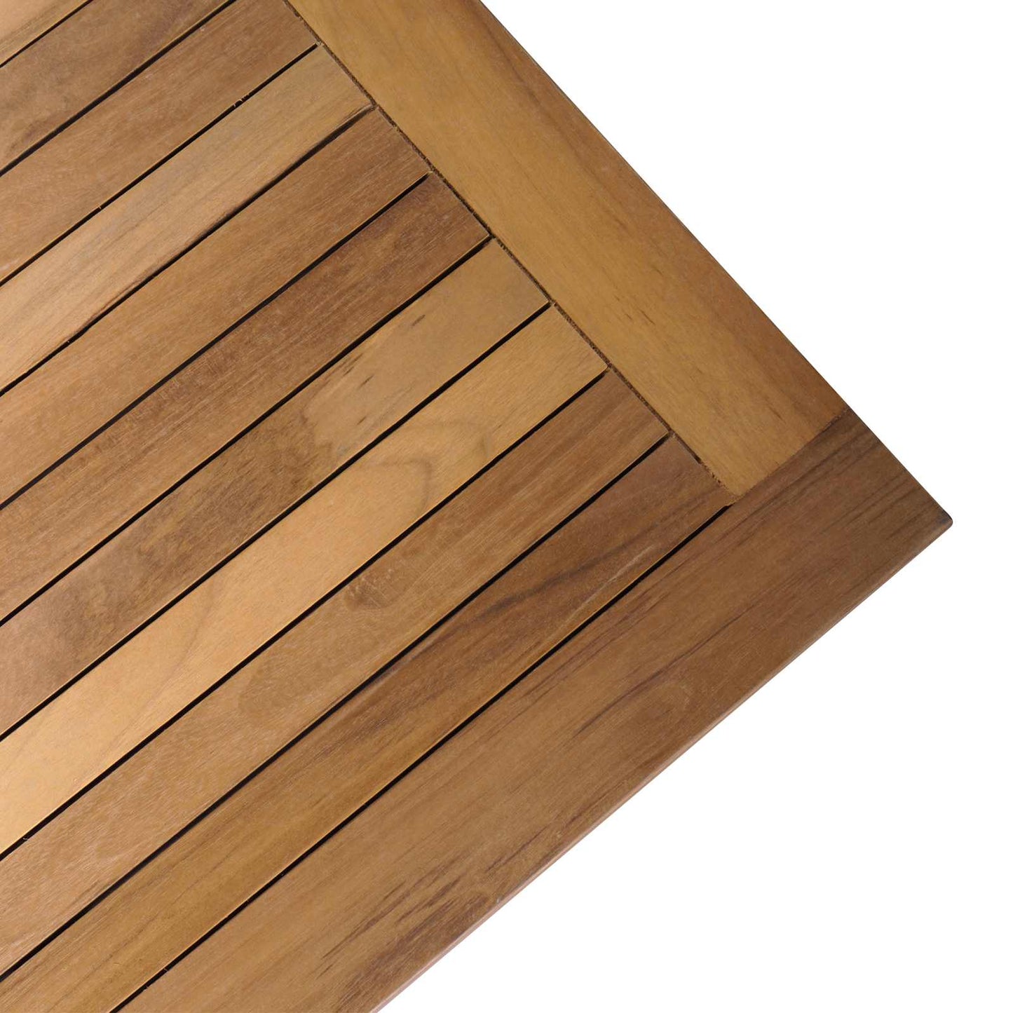 Gartenbank und Tischset 2 stk. Grau und Braun Massivholz Teak