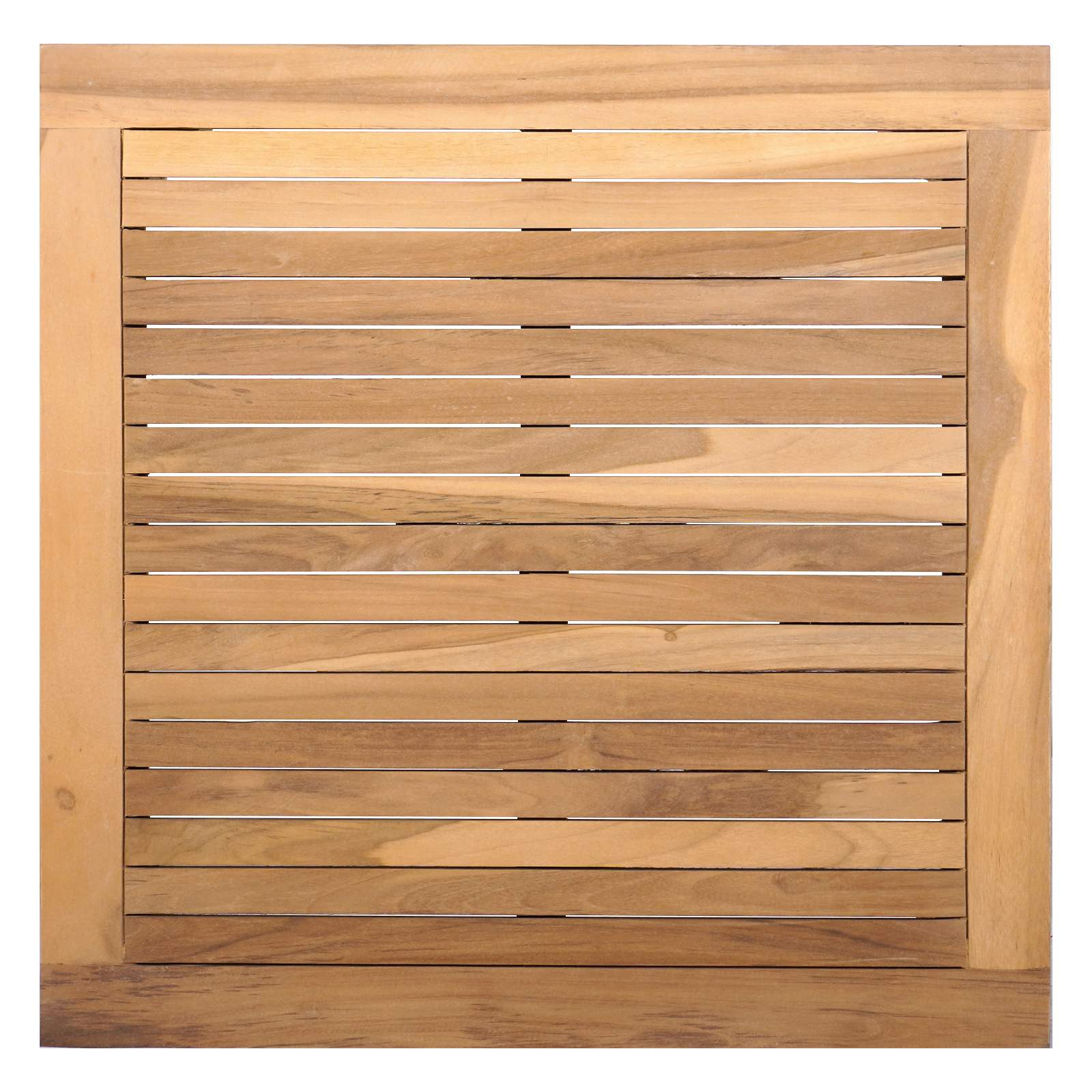 Gartenbank und Tischset 2 stk. Grau und Braun Massivholz Teak