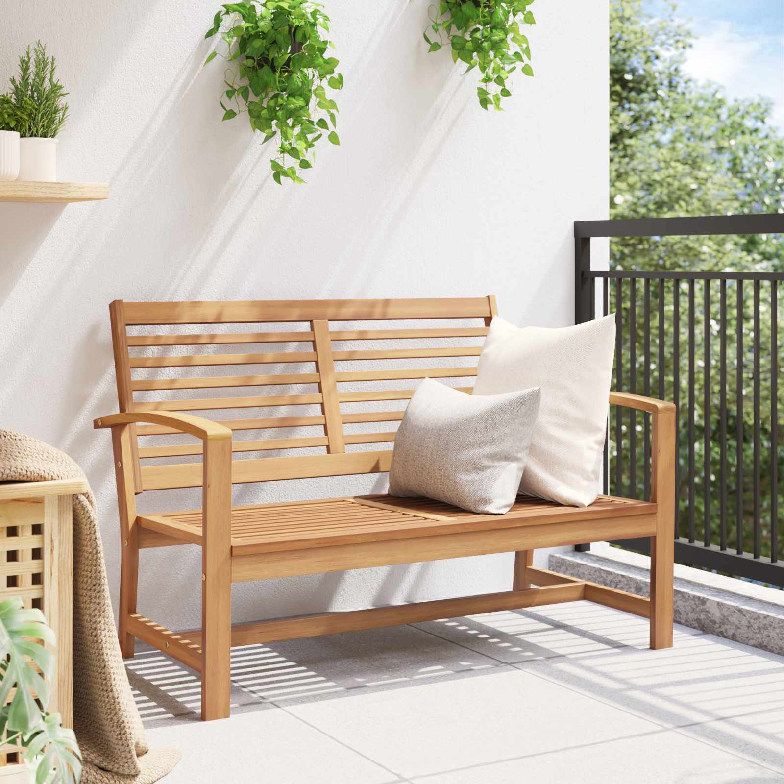 Bank Braun 110 x 65 x 76,5 cm Massivholz Teak