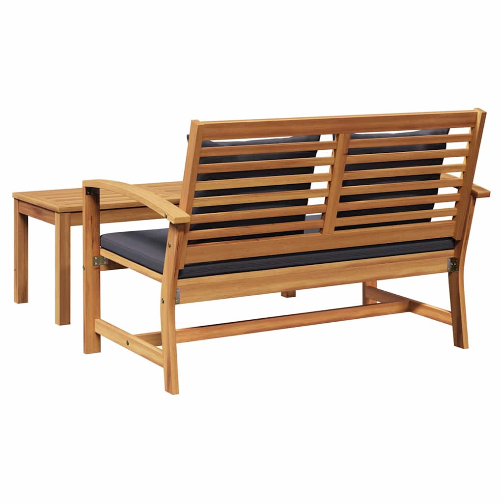 Bank Braun und Dunkelgrau 110 x 66 x 76 cm Massivholz Teak