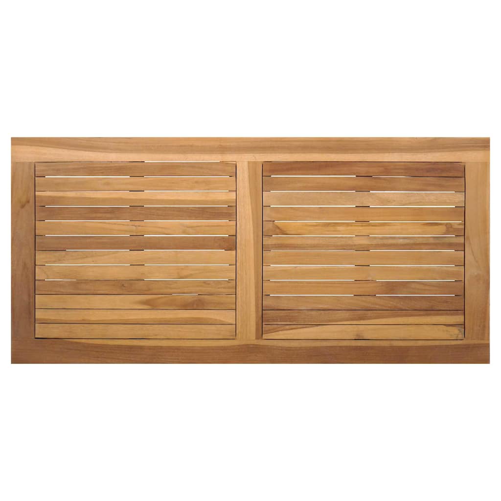 Bank Braun und Dunkelgrau 110 x 66 x 76 cm Massivholz Teak