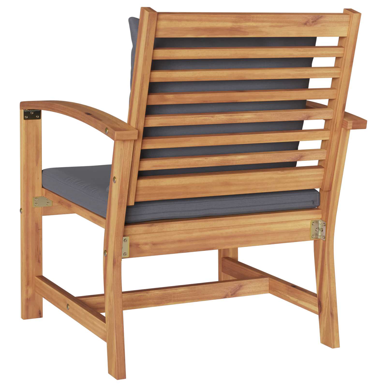Stuhl mit Kissen 2 Stück Braun und Dunkelgrau 65 x 60 x 76,5 cm