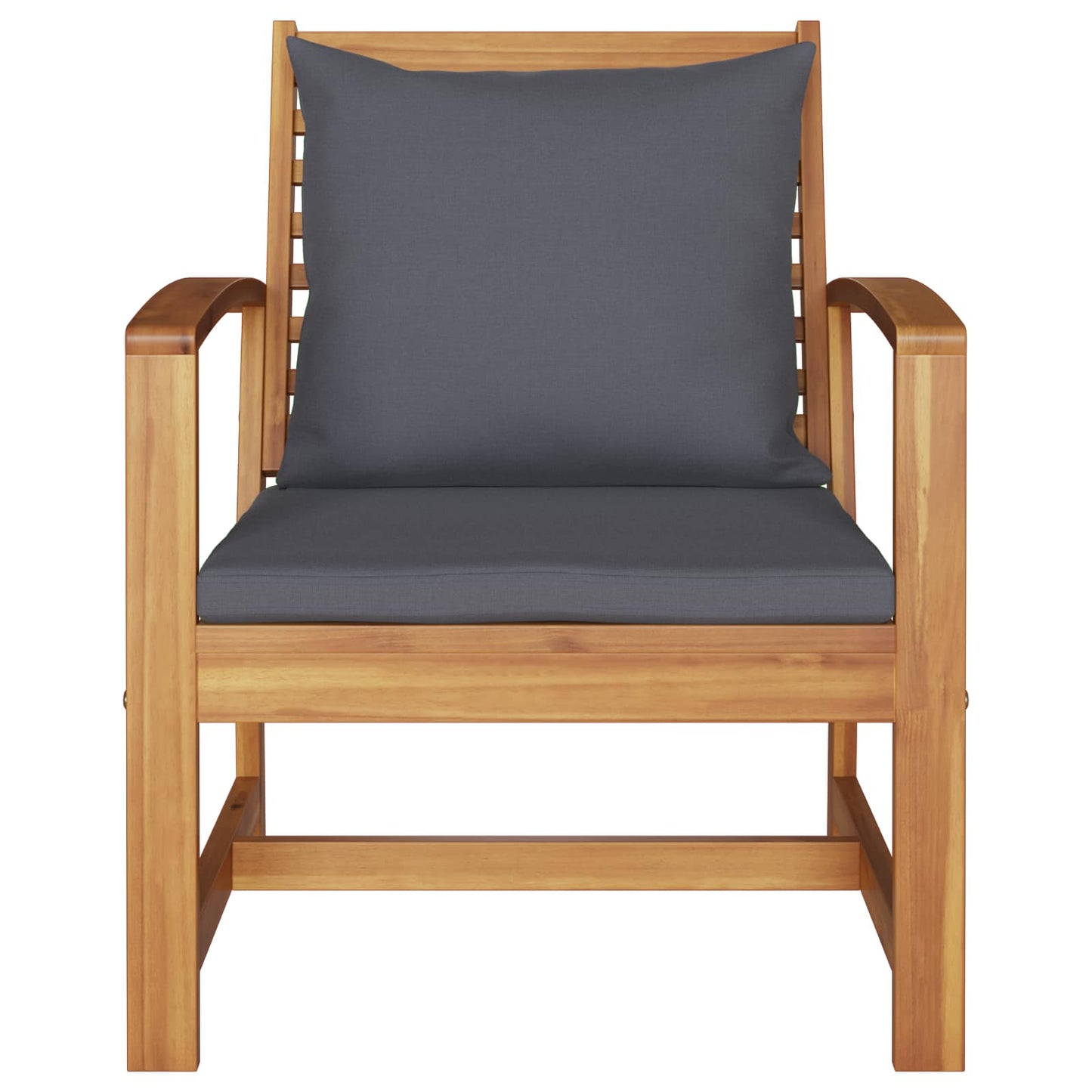 Stuhl mit Kissen 2 Stück Braun und Dunkelgrau 65 x 60 x 76,5 cm