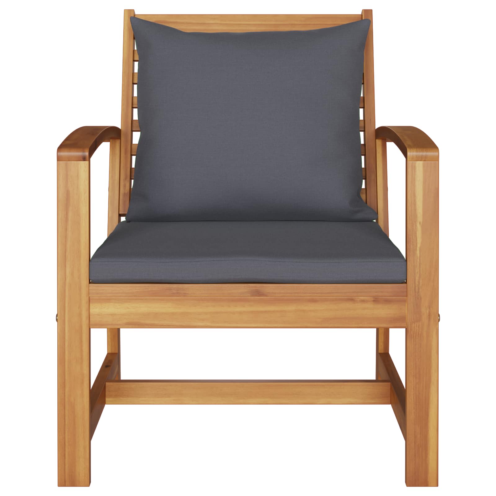 Stuhl mit Kissen 2 Stück Braun und Dunkelgrau 65 x 60 x 76,5 cm