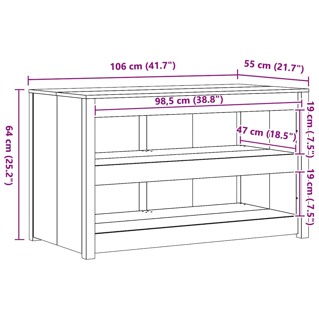 Küchenschrank MEPPEL Braun Eichen-Optik 106 x 55 x 64 cm