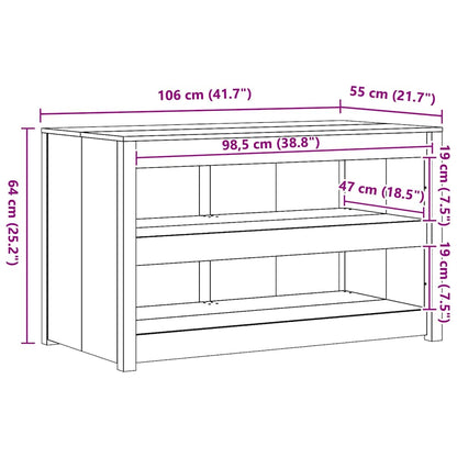 Küchenschrank MEPPEL Braun Eichen-Optik 106 x 55 x 64 cm