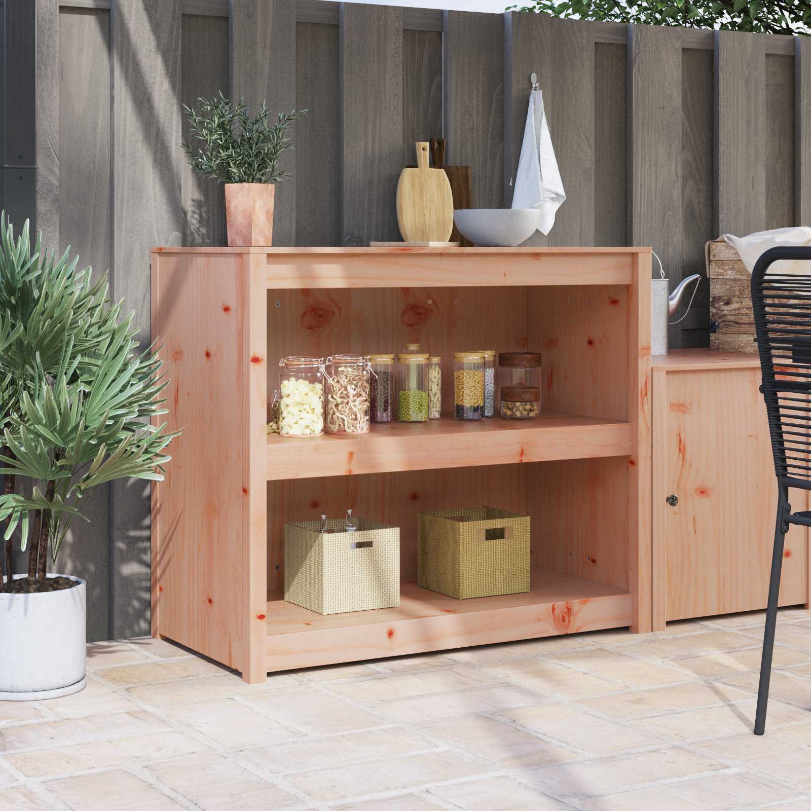 Küchenschrank MEPPEL Braun Eichen-Optik 106 x 55 x 92 cm
