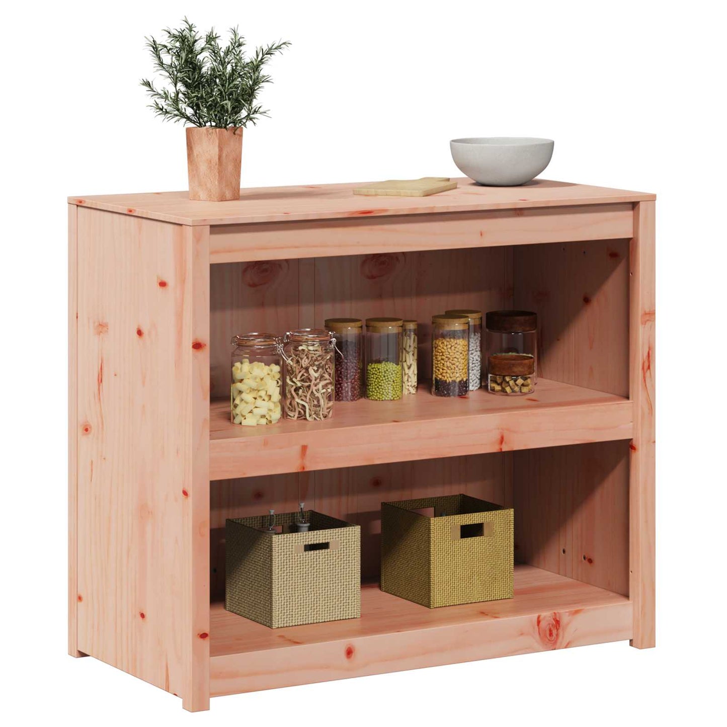 Küchenschrank MEPPEL Braun Eichen-Optik 106 x 55 x 92 cm