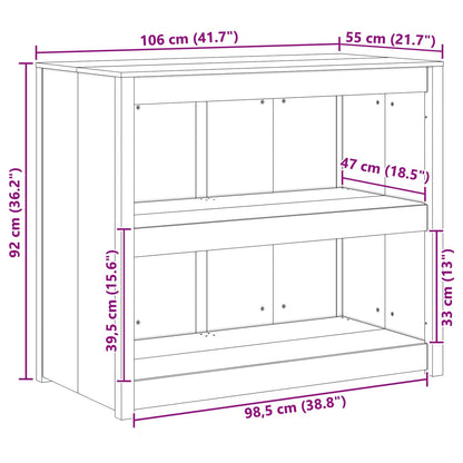 Küchenschrank MEPPEL Braun Eichen-Optik 106 x 55 x 92 cm