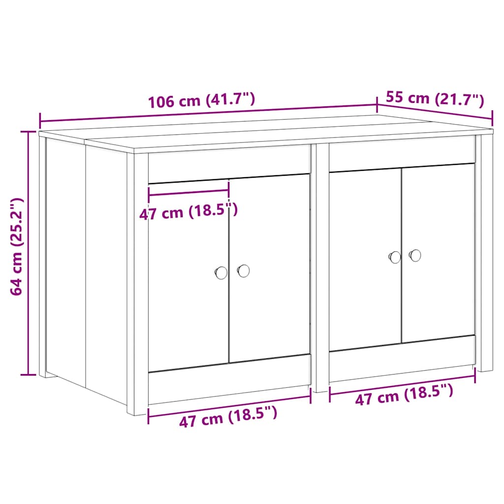 Küchenschrank MEPPEL Braun Eichen-Optik 106 x 55 x 64 cm