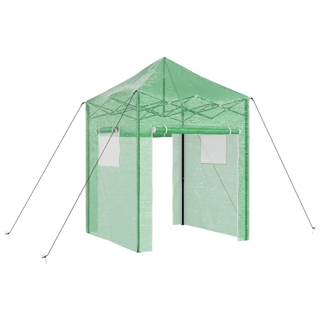 Gewächshaus mit Pop-up-Rahmen Grün 200 x 200 x 300 cm Eisen