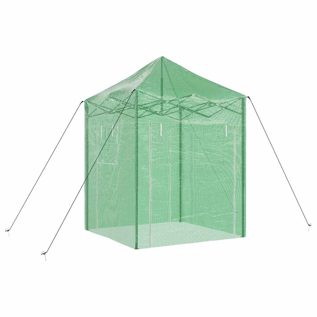 Gewächshaus mit Pop-up-Rahmen Grün 200 x 200 x 300 cm Eisen